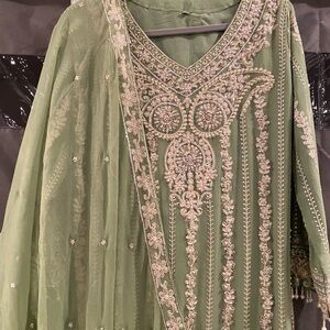 Elegant Green Indian Dress